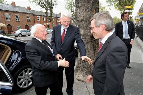 Michael D Higgins, David Begg and Tom Healy