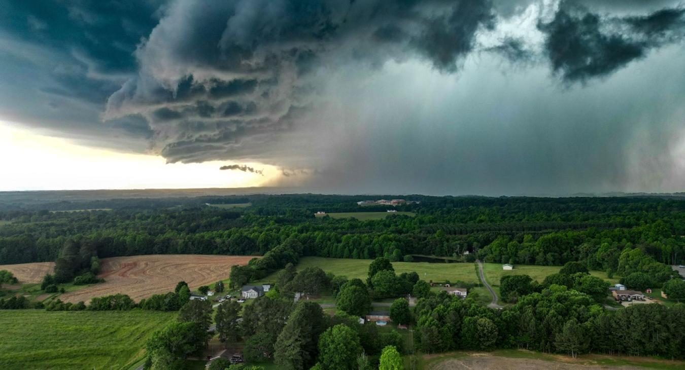 Clouds and land