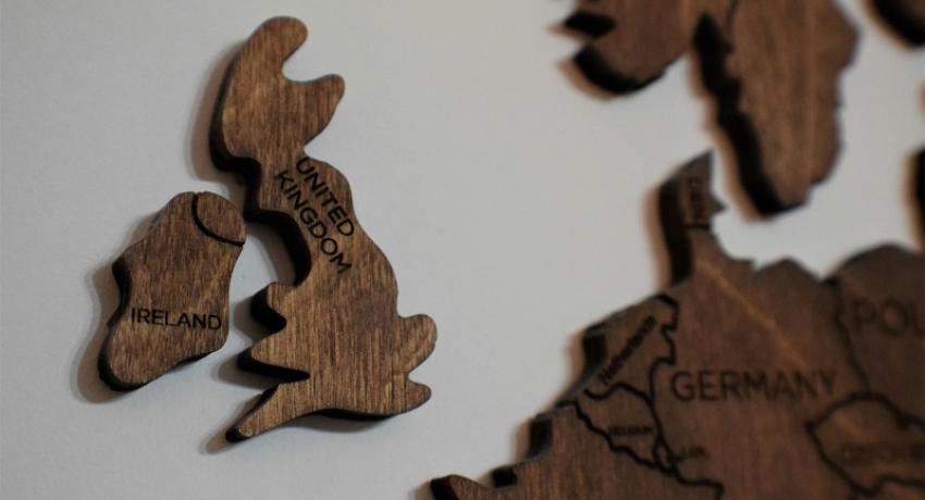 Map of Ireland and England