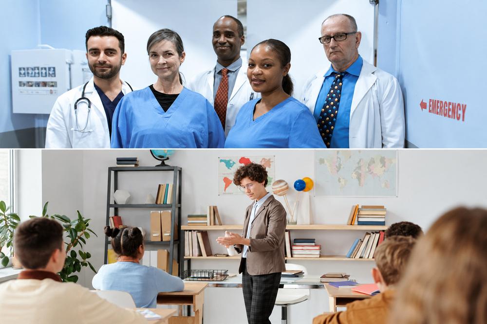 Nurses and teachers 