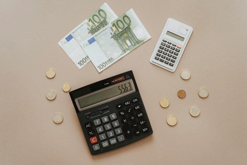 Coin and calculator 